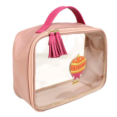 Necessaire Crystal M Balão Sarah em Couro e Vinil Personalizado