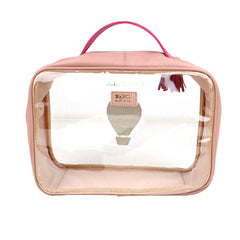 Necessaire Crystal M Balão Sarah em Couro e Vinil Personalizado