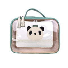 Necessaire Crystal M Little Panda em Couro e Vinil Personalizado
