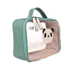 Necessaire Crystal M Little Panda em Couro e Vinil Personalizado