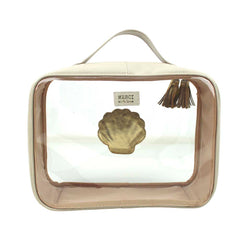 Necessaire Crystal M Concha em Couro e Vinil Personalizado