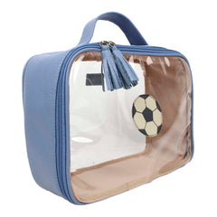 Necessaire Crystal M Bola de Futebol em Couro e Vinil Personalizado