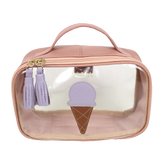 Necessaire Crystal P Gelato em Couro e Vinil Personalizado