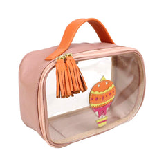 Necessaire Crystal P Balão Sarah em Couro e Vinil Personalizado