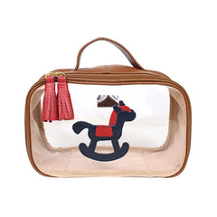 Necessaire Crystal P Little Horse em Couro e Vinil Personalizado