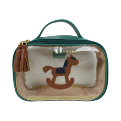 Necessaire Crystal P Little Horse em Couro e Vinil Personalizado