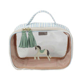 Necessaire Crystal P Cavalo Joca Estampa Listrado Pontilhado em Couro e Vinil Personalizado