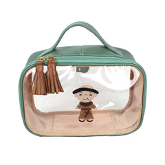 Necessaire Crystal P Santo Antônio em Couro e Vinil Personalizado