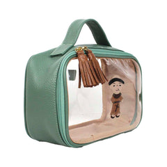 Necessaire Crystal P Santo Antônio em Couro e Vinil Personalizado