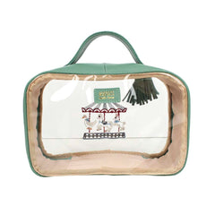 Necessaire Crystal P Bordado Carrossel em Couro e Vinil Personalizado