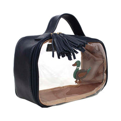 Necessaire Crystal P Patinho Vintage em Couro e Vinil Personalizado