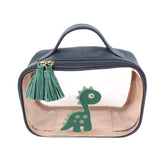 Necessaire Crystal P Little Dino Oceano com Esmeralda e Menta Liso Pronta Entrega