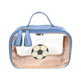 Necessaire Crystal P Bola de Futebol em Couro e Vinil Personalizado