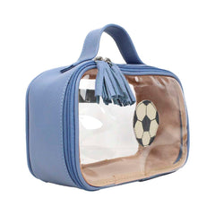 Necessaire Crystal P Bola de Futebol em Couro e Vinil Personalizado