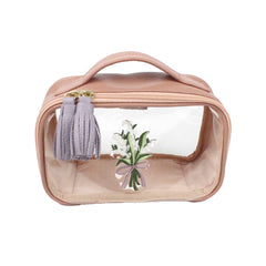 Necessaire Crystal PP Bordado Muguet em Couro e Vinil Personalizado