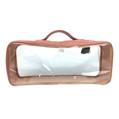 Necessaire Crystal Retangular Algodão Doce Liso com Oceano Pronta Entrega