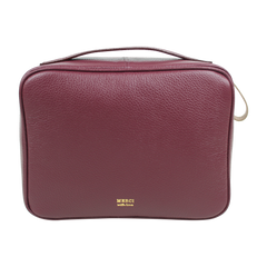 Necessaire Sarah Burgundy Liso com Rose Liso Pronta Entrega