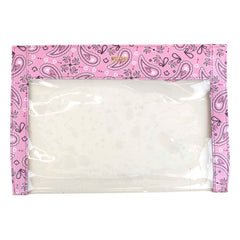Necessaire Fly Estampa Paisley Rosa Pronta Entrega