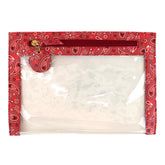 Necessaire Fly Estampa Paisley Vermelho Pronta Entrega