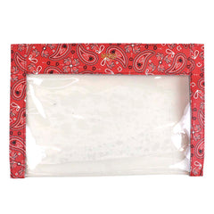 Necessaire Fly Estampa Paisley Vermelho Pronta Entrega