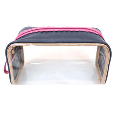 Necessaire Betina Babado G em Vinil e Couro Personalizado