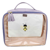 Necessaire Crystal G Abelha em Couro e Vinil Personalizado