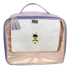 Necessaire Crystal G Abelha em Couro e Vinil Personalizado