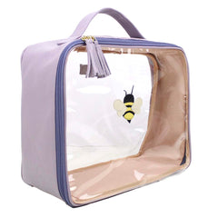 Necessaire Crystal G Abelha em Couro e Vinil Personalizado