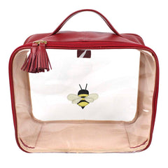 Necessaire Crystal G Abelha em Couro e Vinil Personalizado