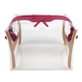 Necessaire Matilde Crystal G Laço Rococó em Couro e Vinil Personalizada