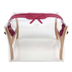 Necessaire Matilde Crystal G Laço Rococó em Couro e Vinil Personalizada