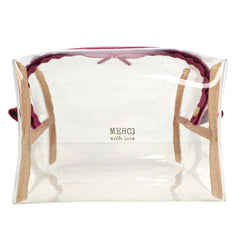 Necessaire Matilde Crystal G Laço Rococó em Couro e Vinil Personalizada