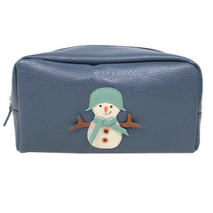 Necessaire Boneco de Neve G em Couro Personalizado