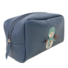 Necessaire Boneco de Neve G em Couro Personalizado