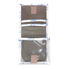 Necessaire íntima Laço Rococó Estampa Listra de Laços em Couro Personalizado