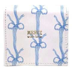 Necessaire íntima Laço Rococó Estampa Listra de Laços em Couro Personalizado