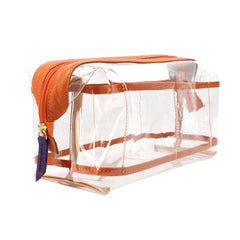 Necessaire Jasmin M Tangerina Liso com Purple Pronta Entrega