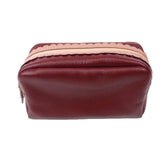 Necessaire Julie Babado M Burgundy Liso com Algodão Doce Liso Pronta Entrega