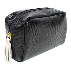 Necessaire Julie G Preto Paris Com Off White Lesard Pronta Entrega