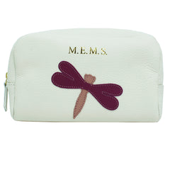 Necessaire Libélula M em Couro Personalizado