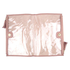 Necessaire Limpo/Usado Bordado Muguet em Couro Personalizada