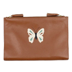 Necessaire Limpo/Usado Borboleta em Couro Personalizada