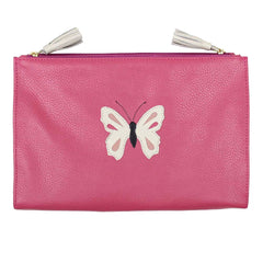 Necessaire Limpo/Usado Borboleta em Couro Personalizada
