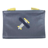 Necessaire Limpo/Usado Little Plane em Couro Personalizada