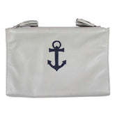 Necessaire Limpo/Usado Marinheiro Cinza Claro Liso com Marinho Liso Pronta Entrega