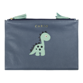 Necessaire Limpo/Usado Little Dino em Couro Personalizada
