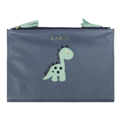 Necessaire Limpo/Usado Little Dino em Couro Personalizada