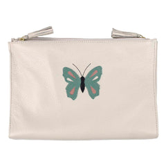 Necessaire Limpo/Usado Borboleta em Couro Personalizada