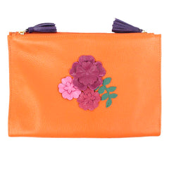 Necessaire Limpo/Usado Le Jardin em Couro Personalizada