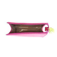 Necessaire Louise P Rosa Orquídea com Lima Liso Pronta Entrega